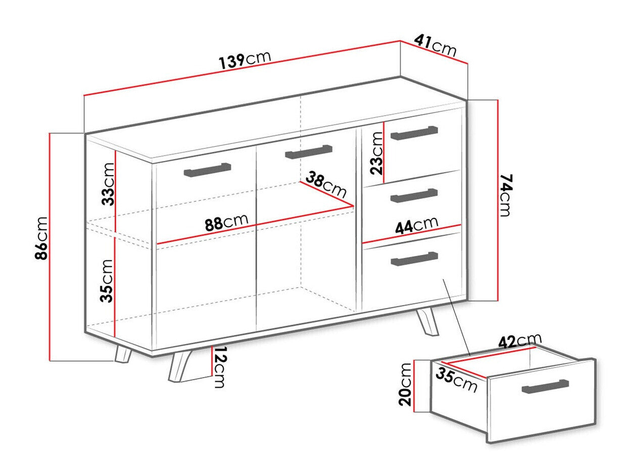 Møbelsæt Dortivu 120