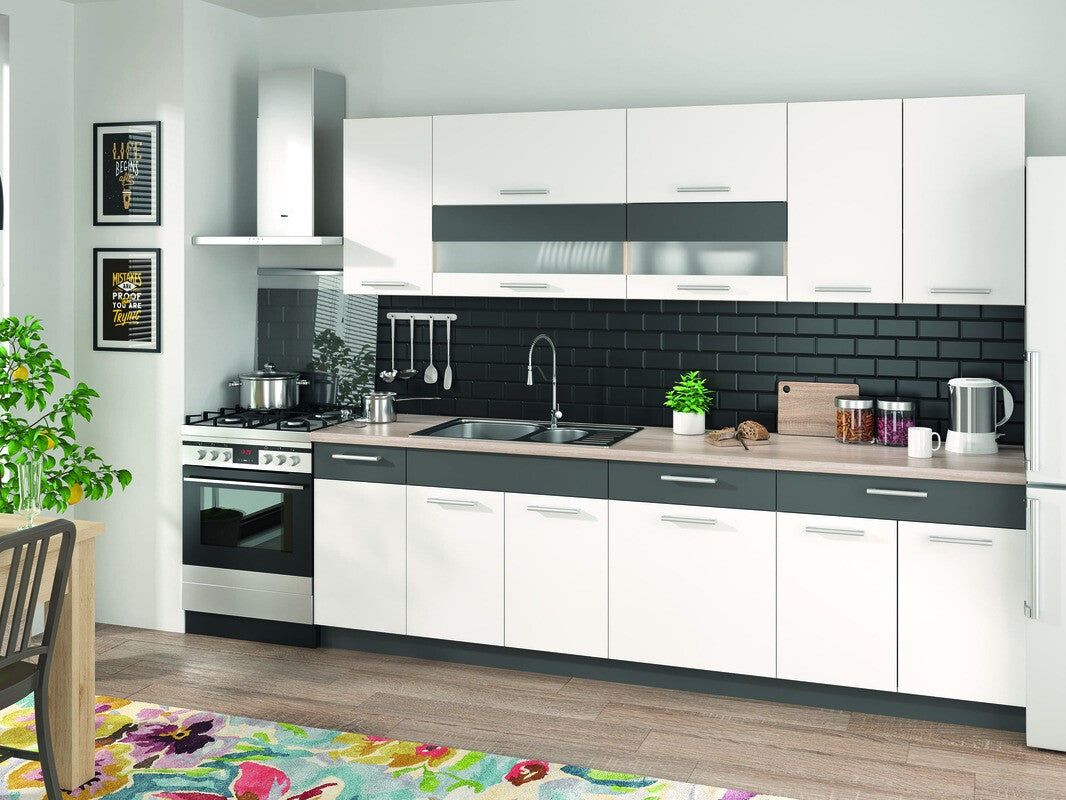 Modulskab med skuffe og låger Mode White 112