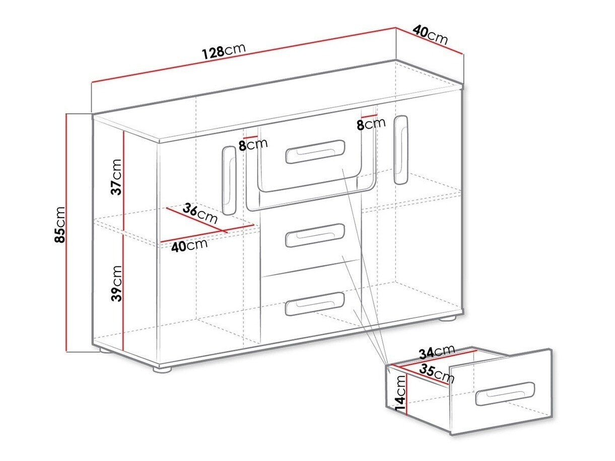 Chest of drawers Akron G102