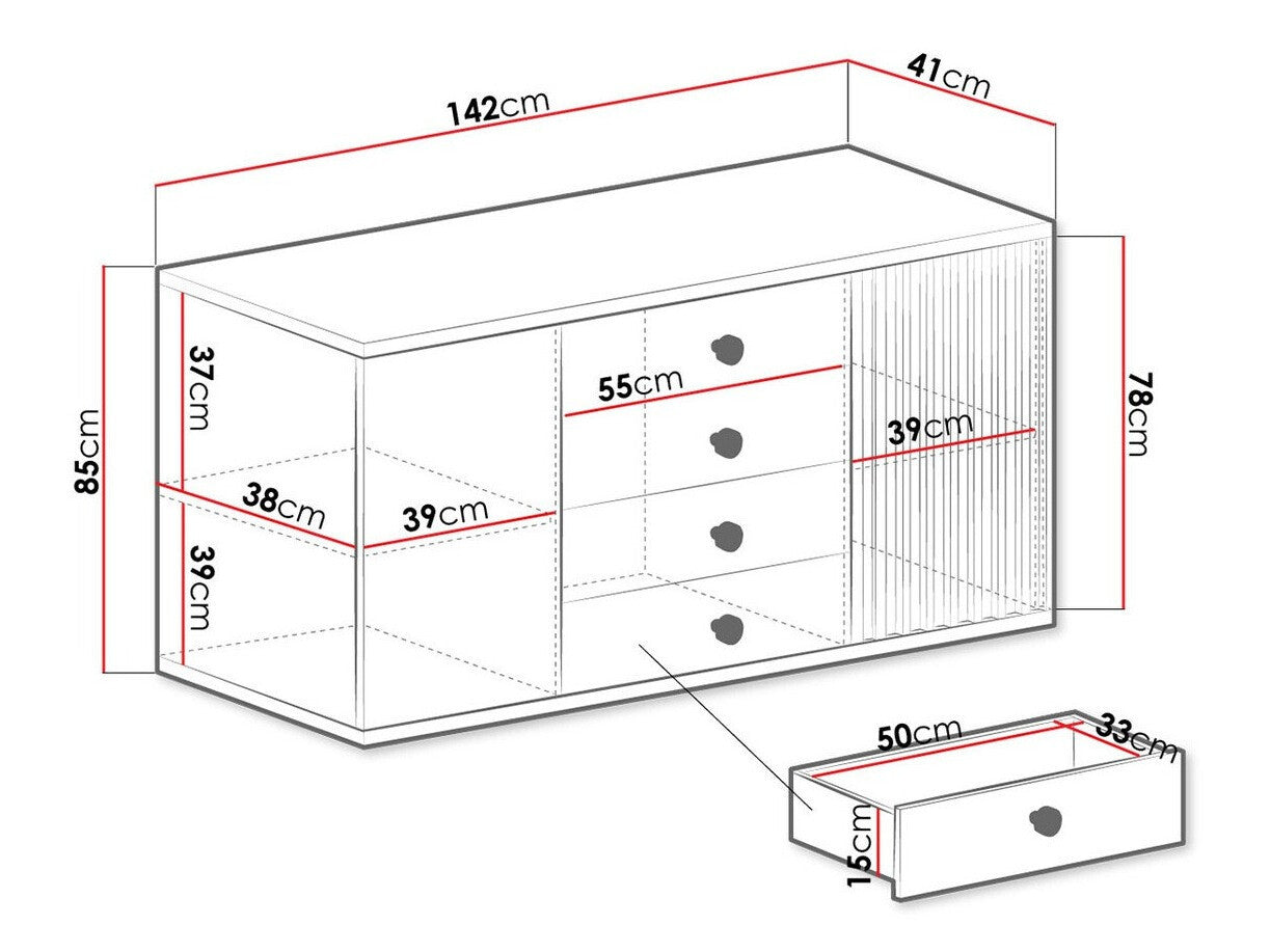 Chest of drawers Stanton H103
