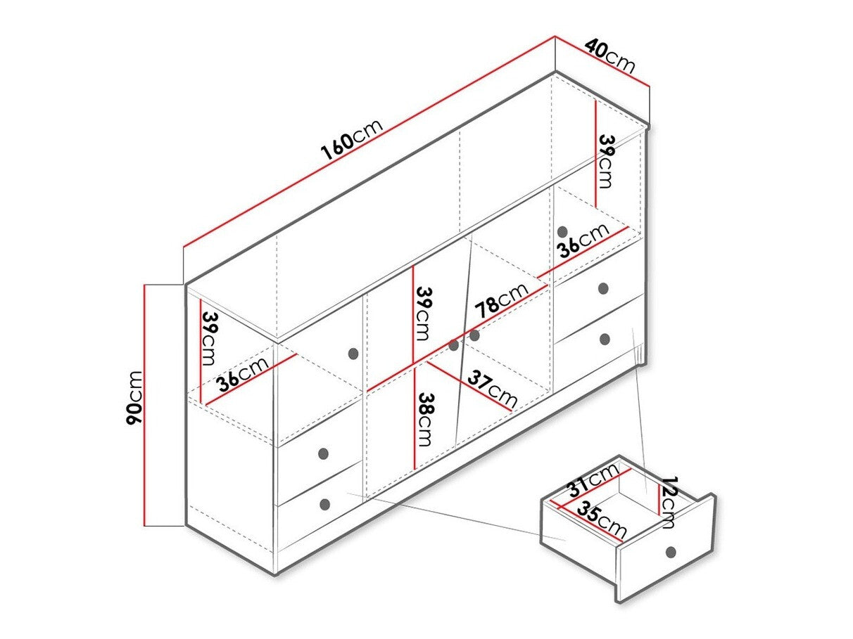 Chest of drawers Akron M105