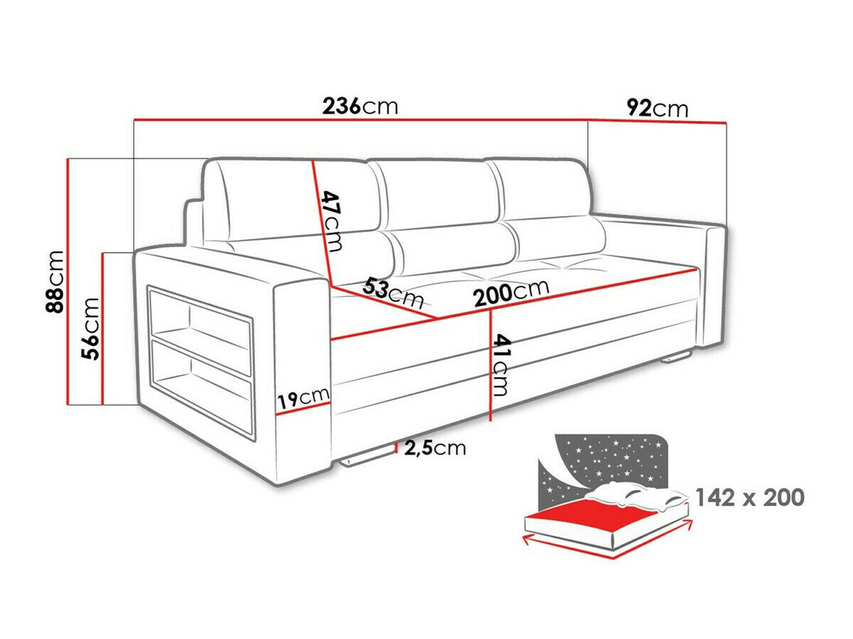 Sovesofa Decatur 100