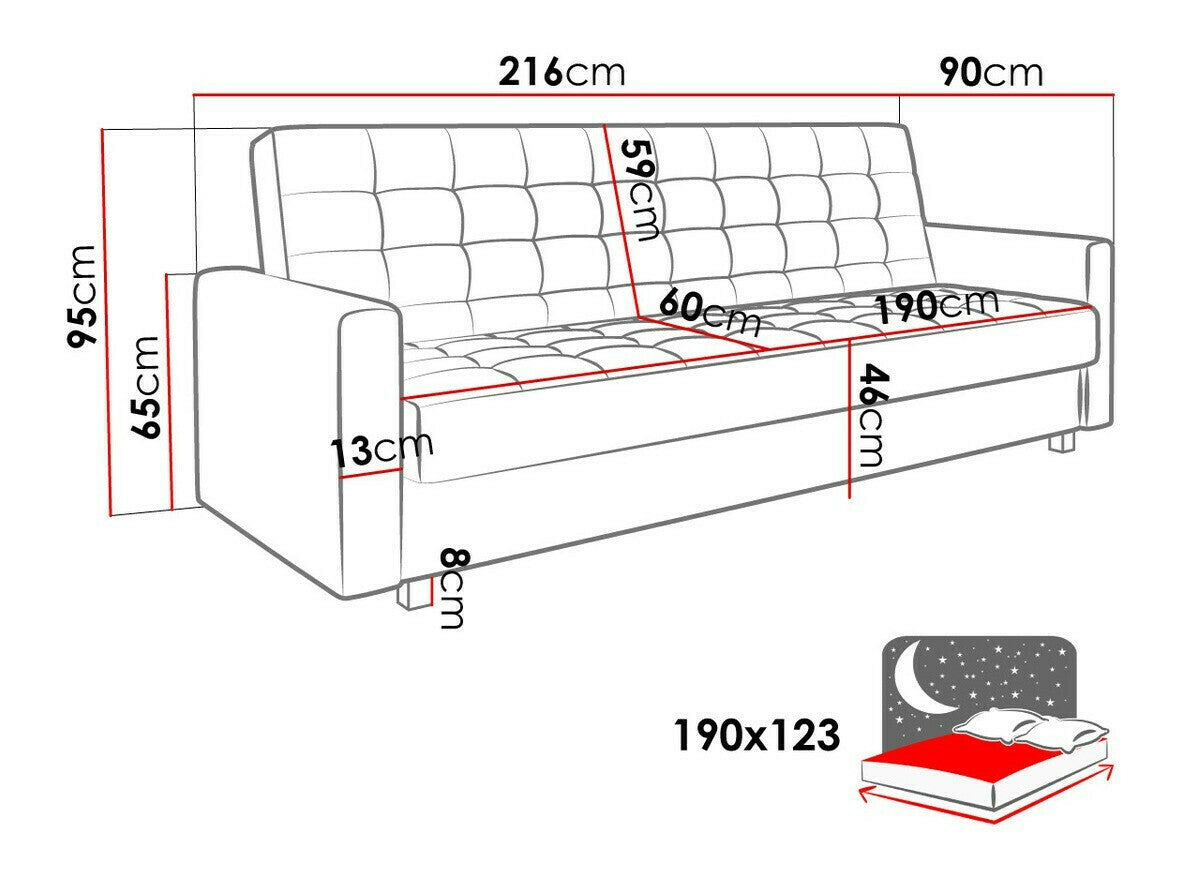 Sovesofa Decatur 105