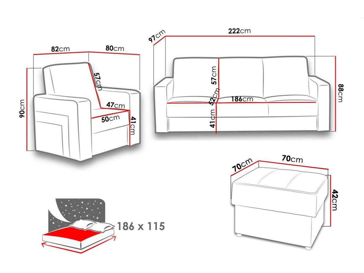 Polstret møbelsæt Tolveli 104
