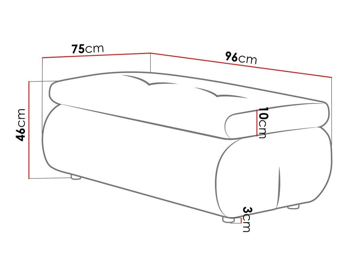 Polstret bænk Temple 115