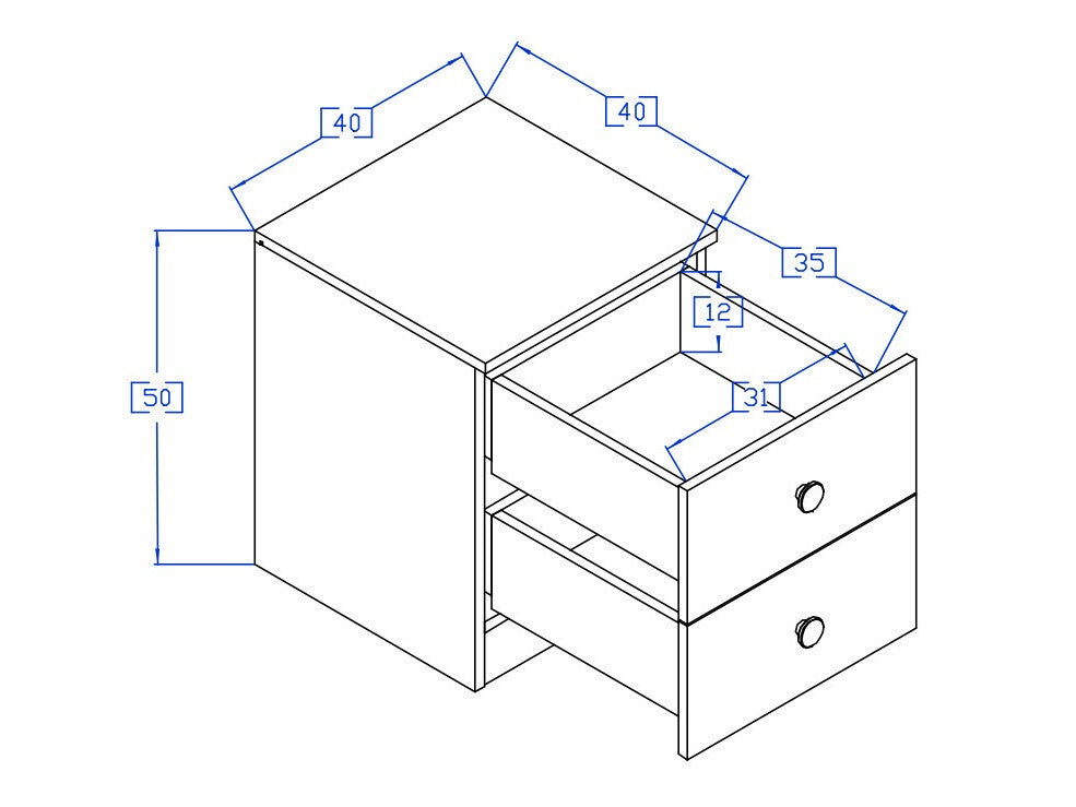 Sengebord Akron L108