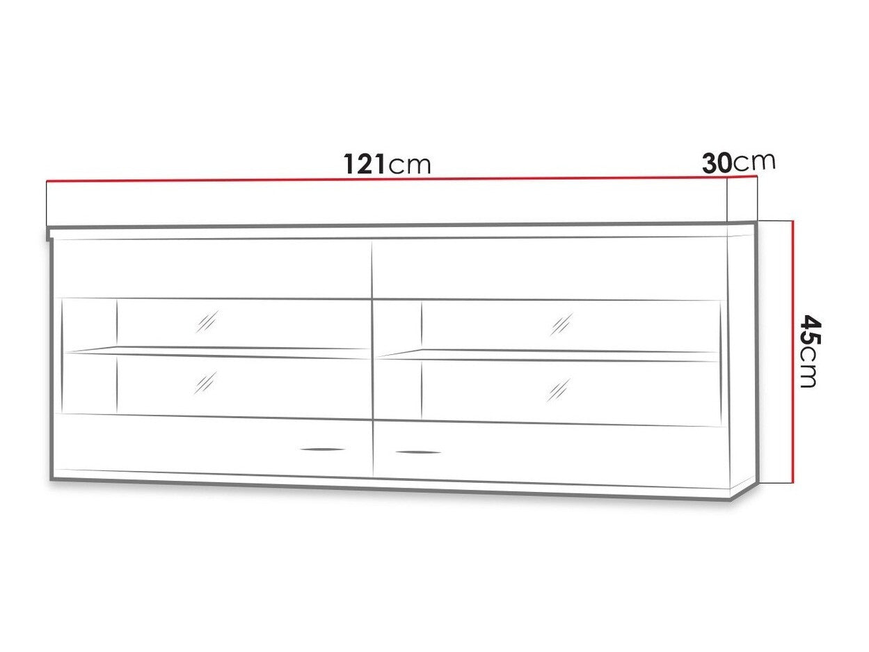 Wall mounted display cabinet Toledo F108