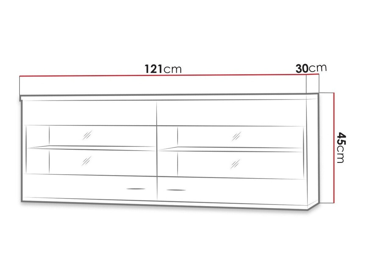 Wall mounted display cabinet Toledo F108