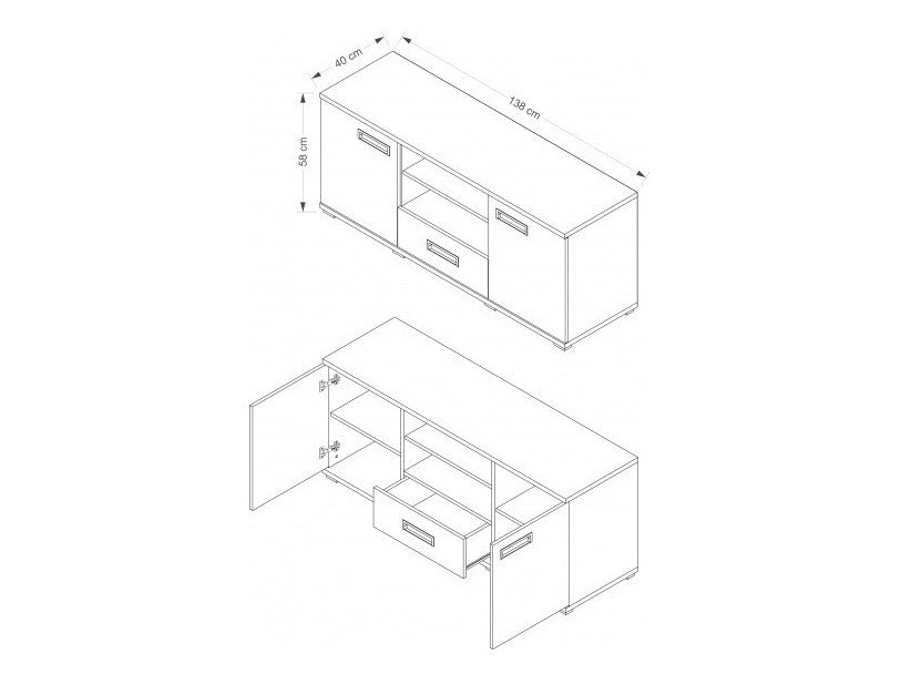 TV-bord Murrieta B102