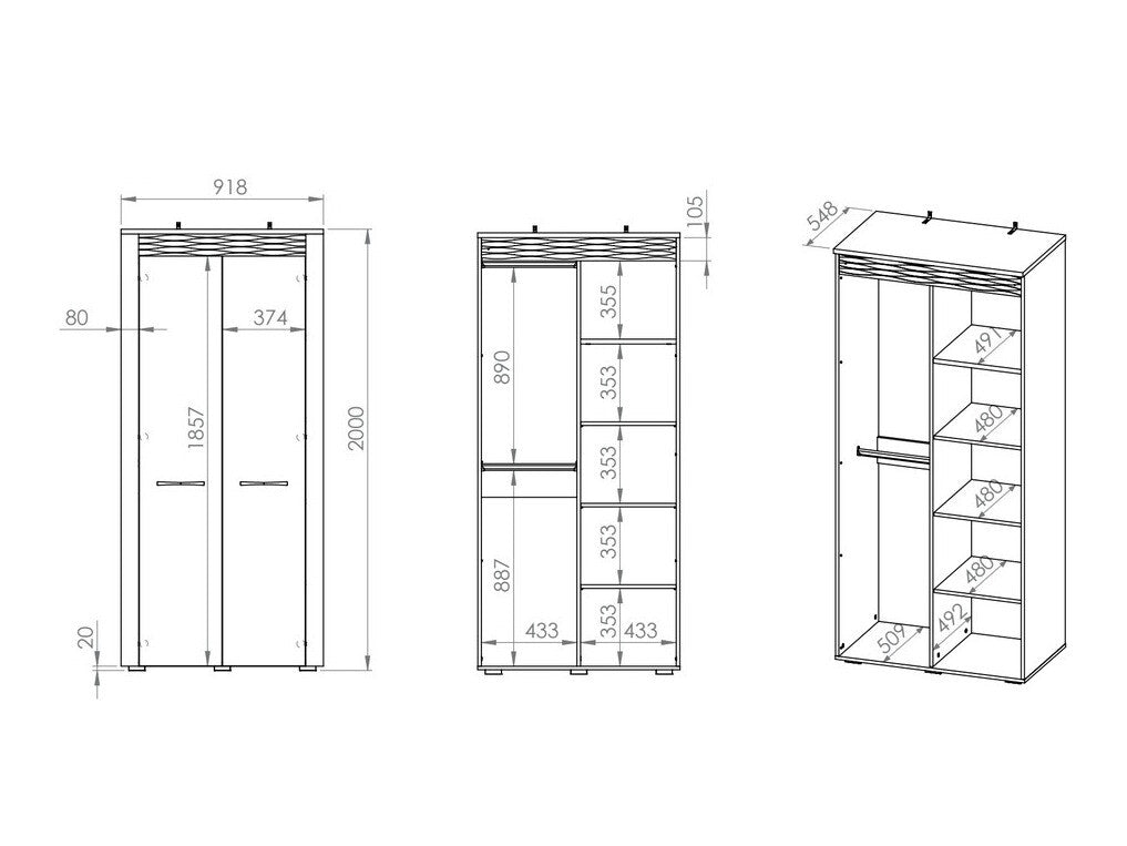 Garderobeskab Flonole 100