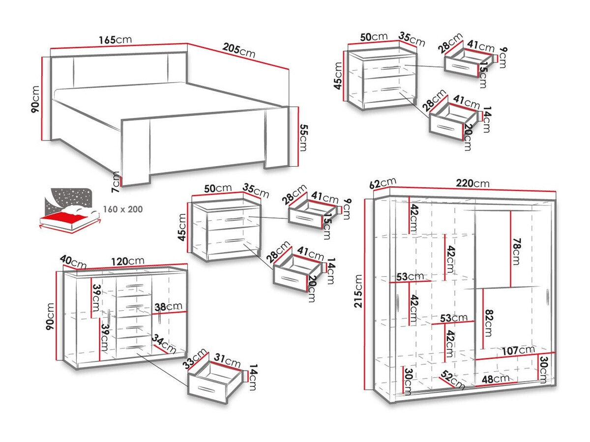 Soveværelses-sæt Catromi 115