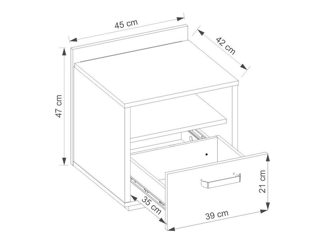 Sengebord Fresno N107
