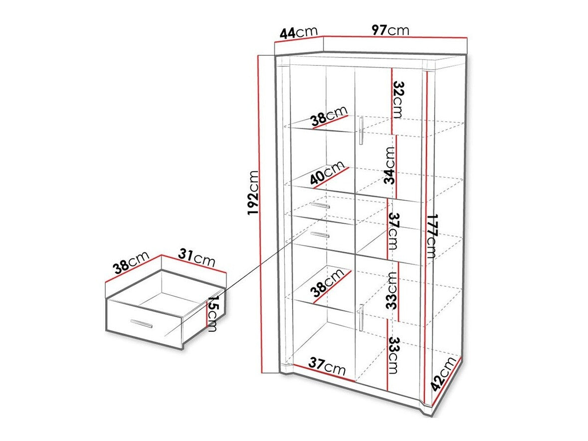 Bookcase Stanton D120