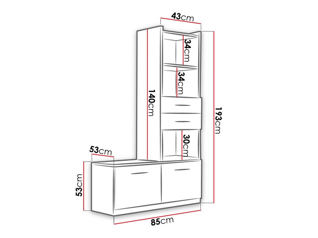 Bookcase Nashville A105