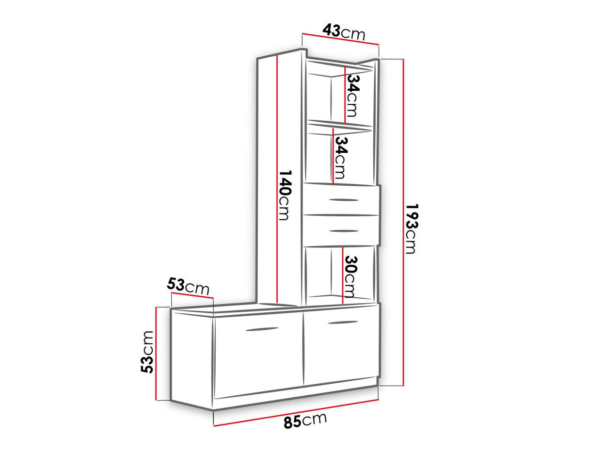 Bookcase Nashville A105