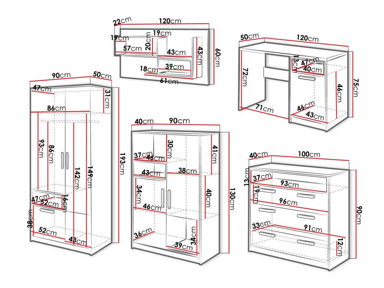 Børneværelses-sæt Veravie 124