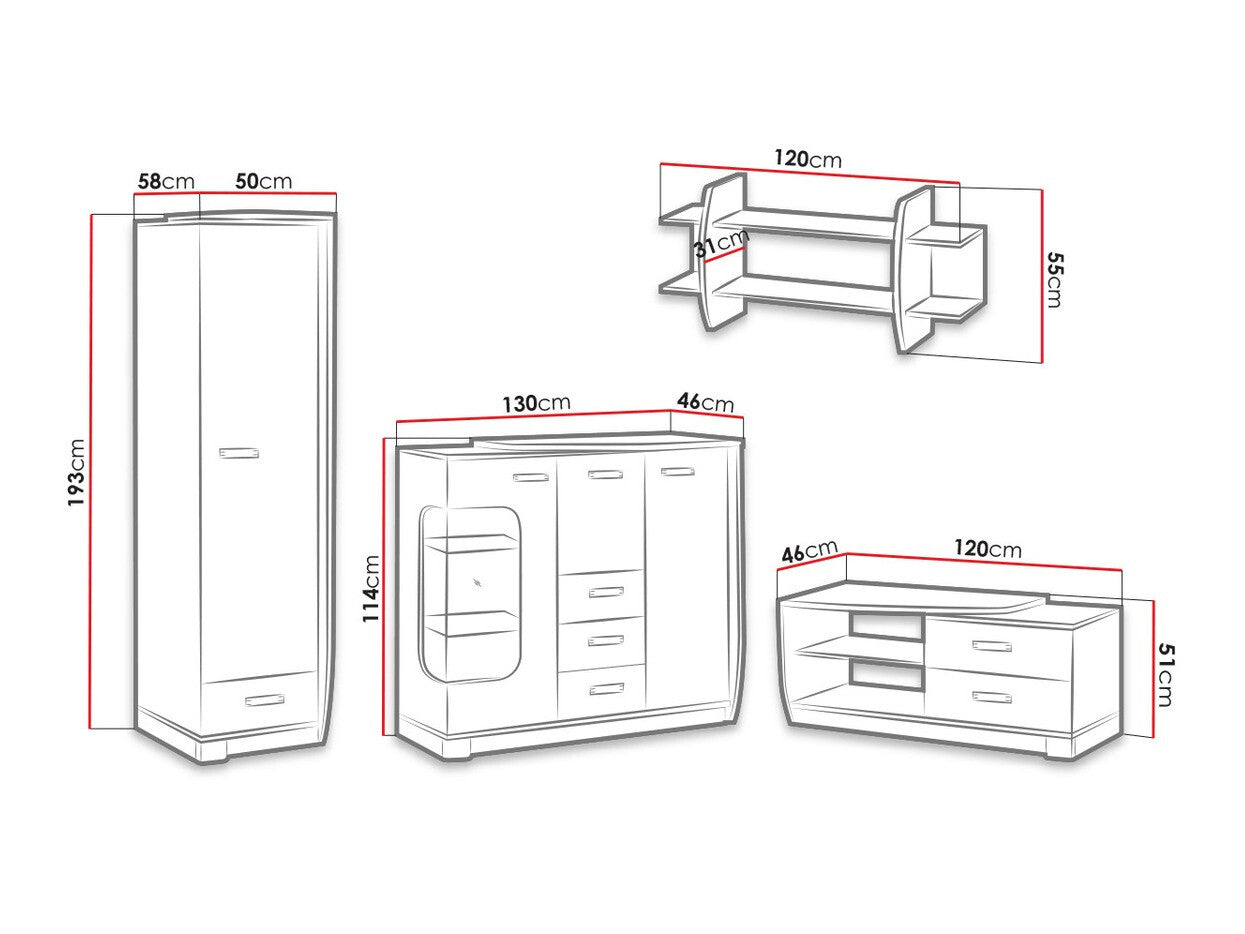 Stuemøbler-sæt Ogden C125