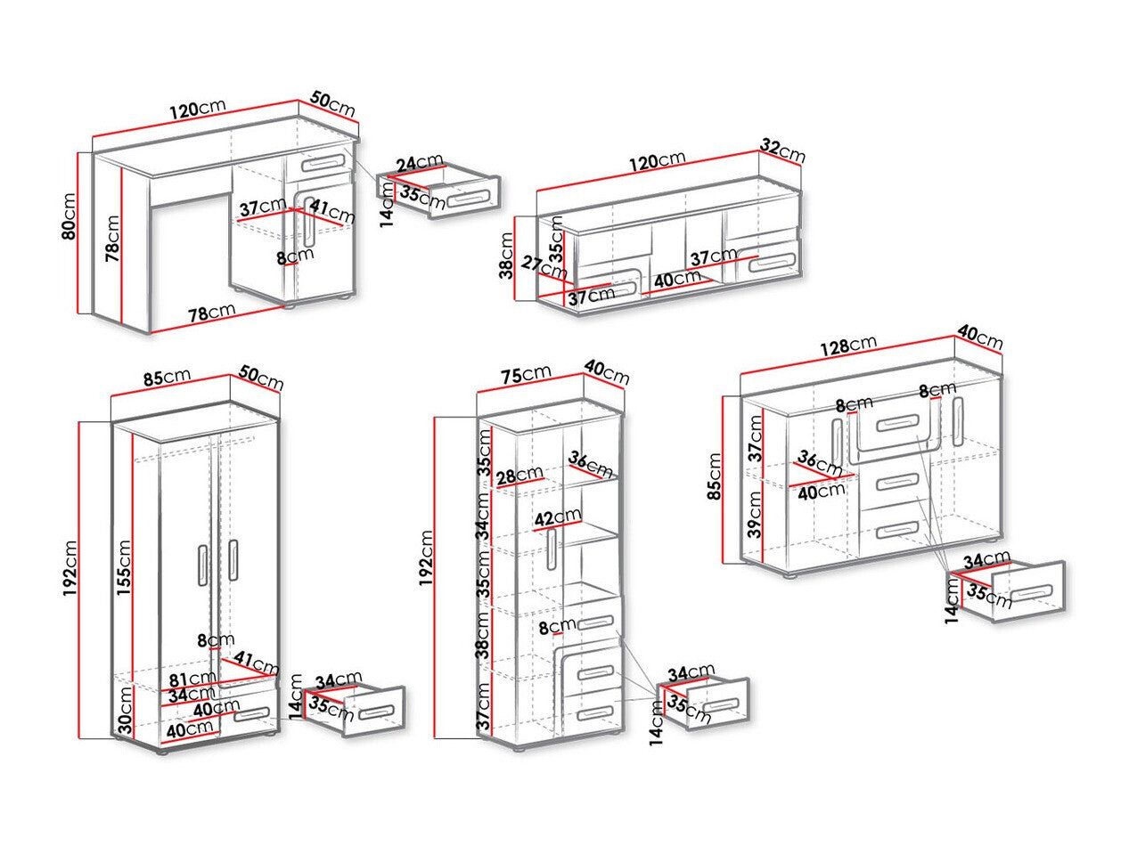 Børneværelses-sæt Akron G107