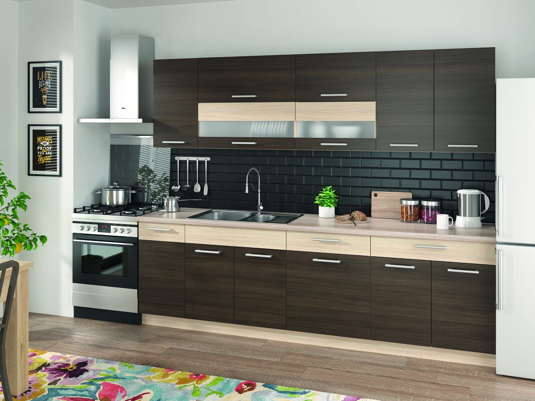 Modulopbygget vaskeskab med låger Mode Dark 115