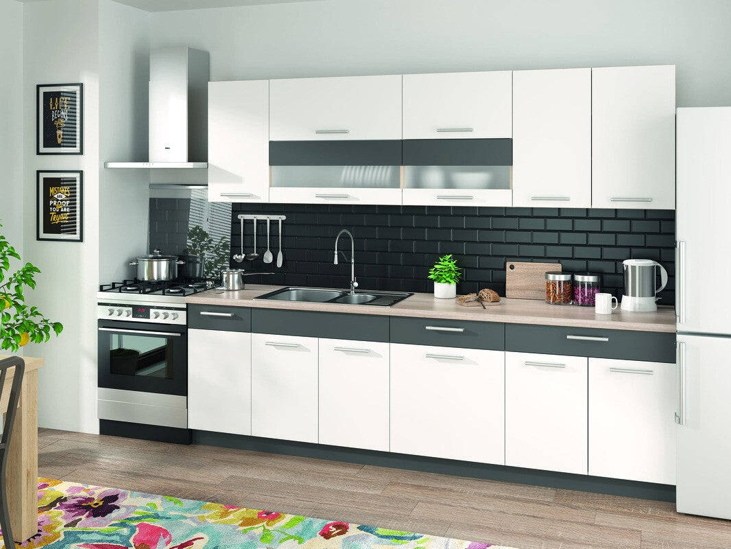 Modulopbygget vaskeskab med låger Mode White 115