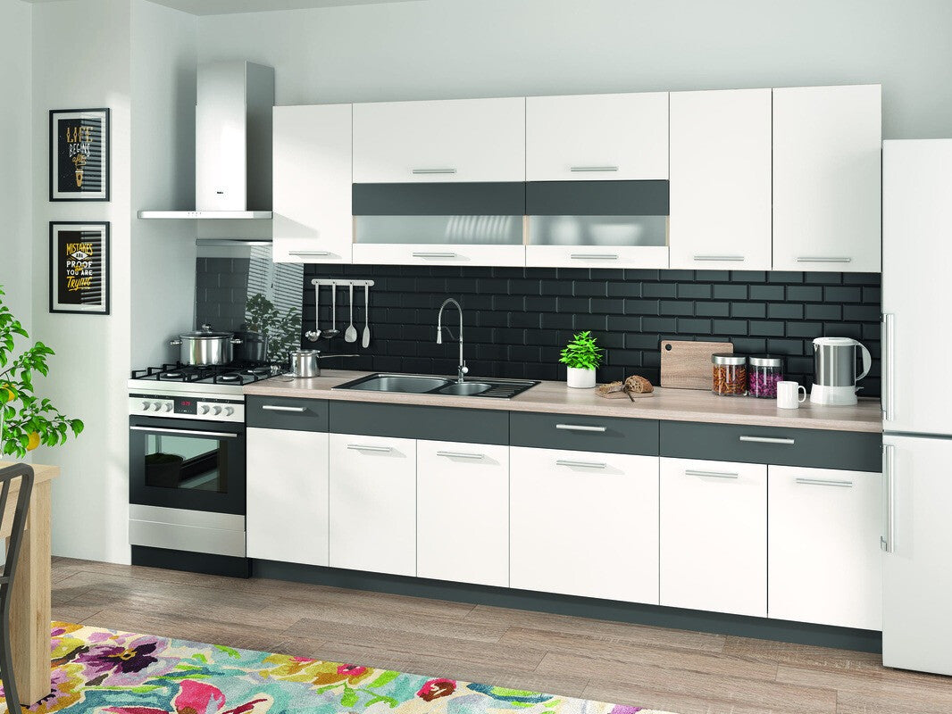 Modulskab med skuffe og låger Mode White 117