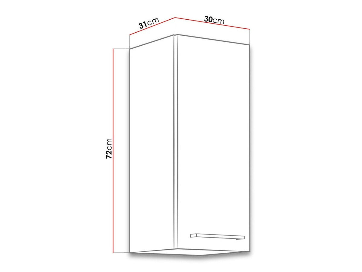 Modulært vægskab Wood White 133