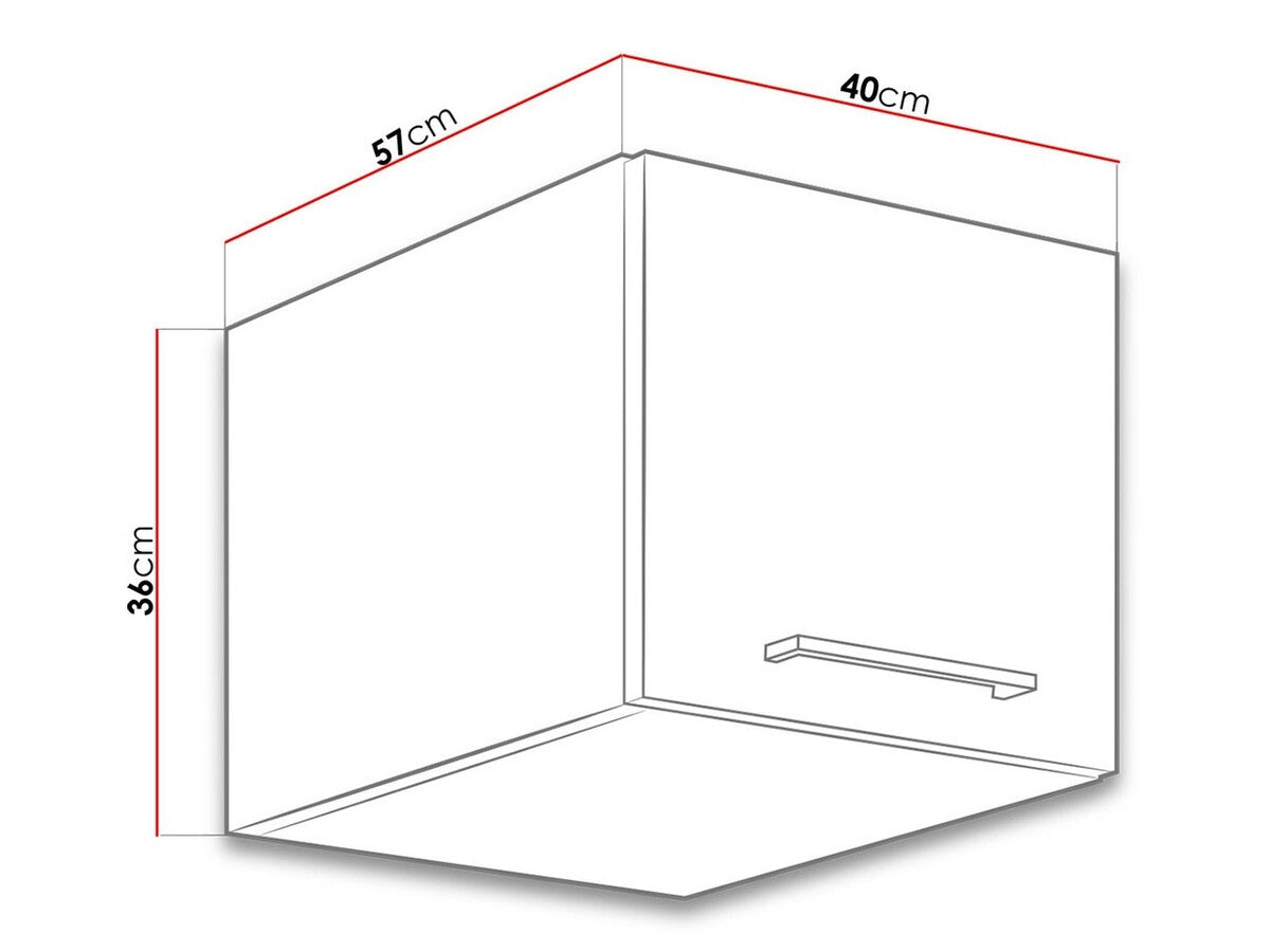 Modulært vægskab Wood Grey 128
