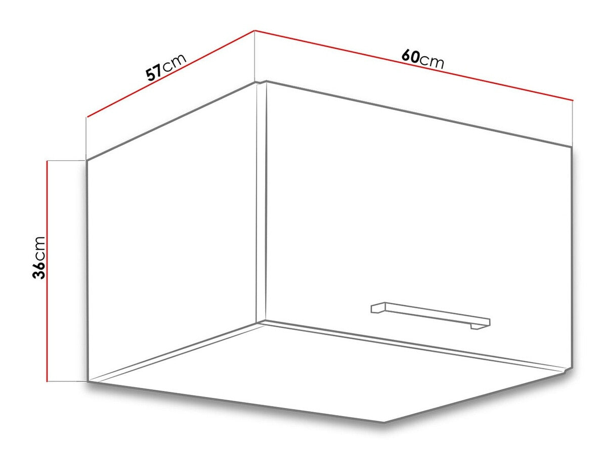 Modulært vægskab Wood Grey 124