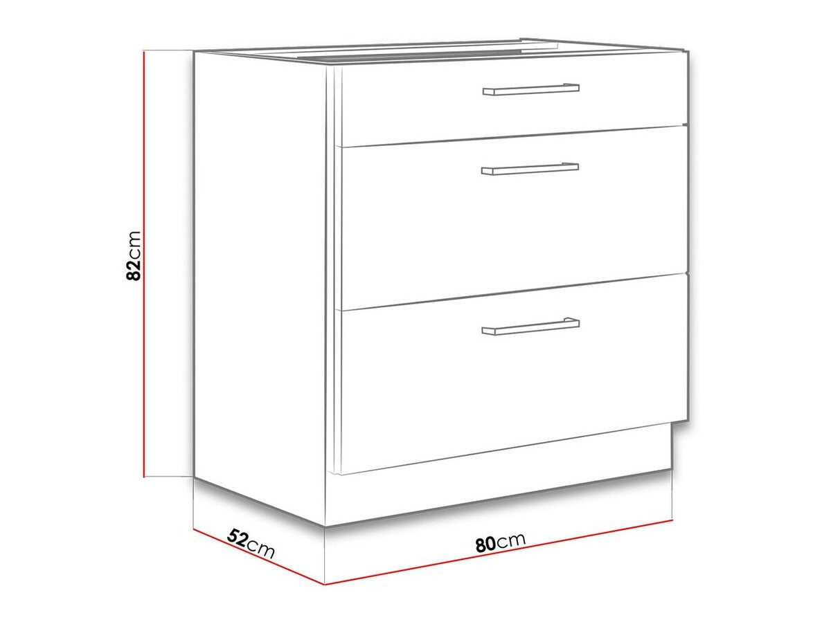 Modulskab med skuffer Wood Grey 123
