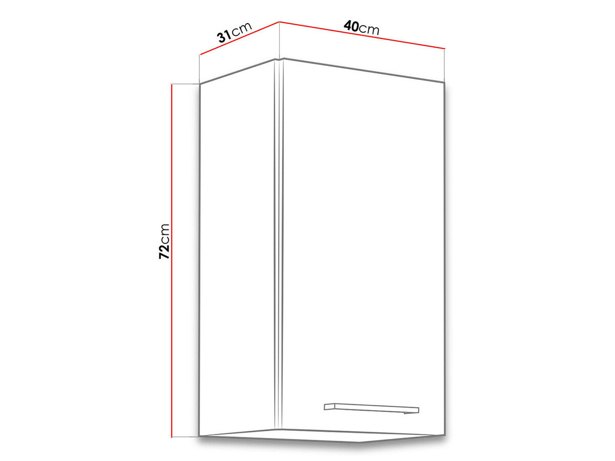 Modulært vægskab Wood White 118