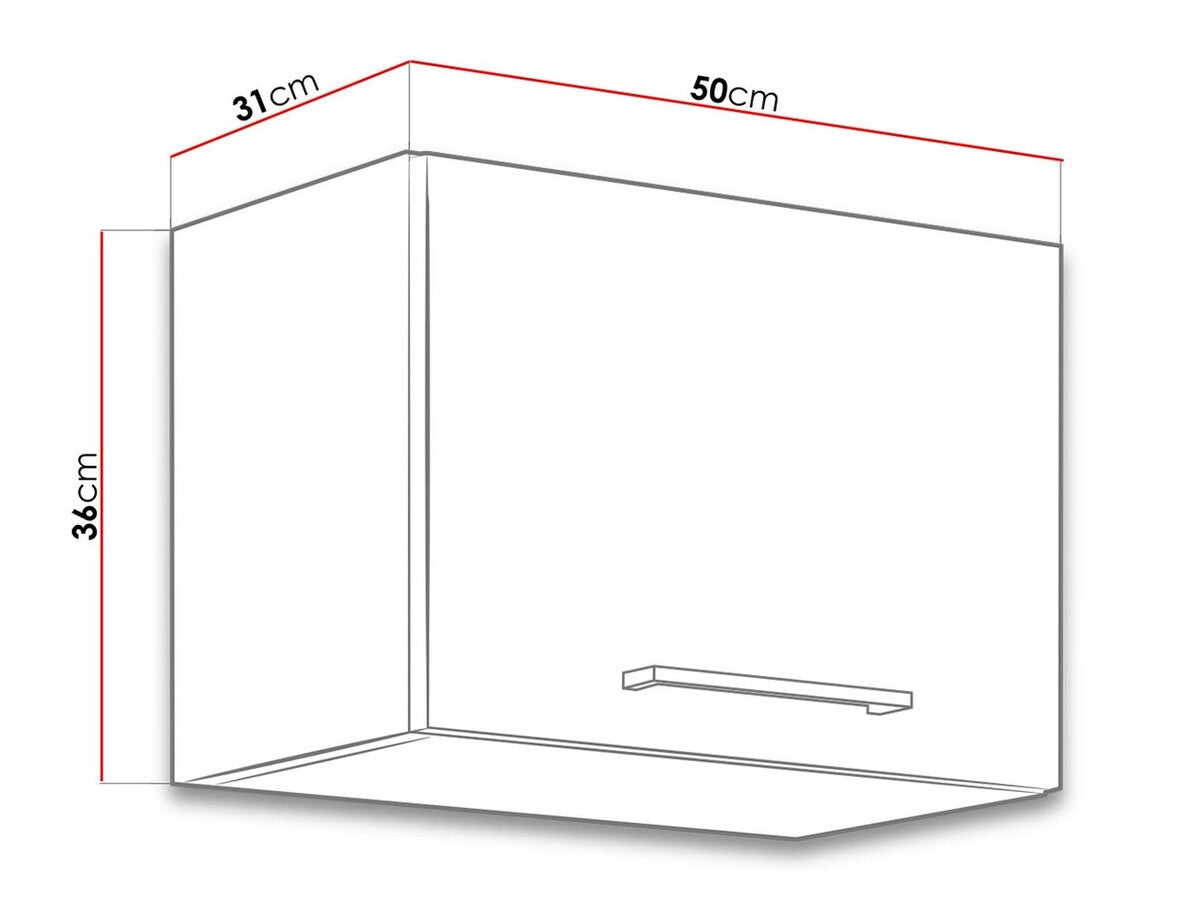 Modulært vægskab Wood White 117