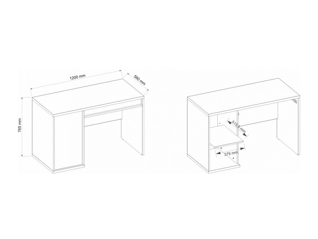 Skrivebord Fresno J108