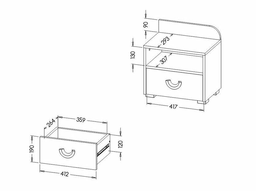 Sengebord Ogden L111