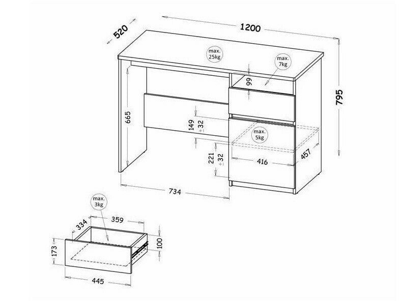 Skrivebord Ogden M106