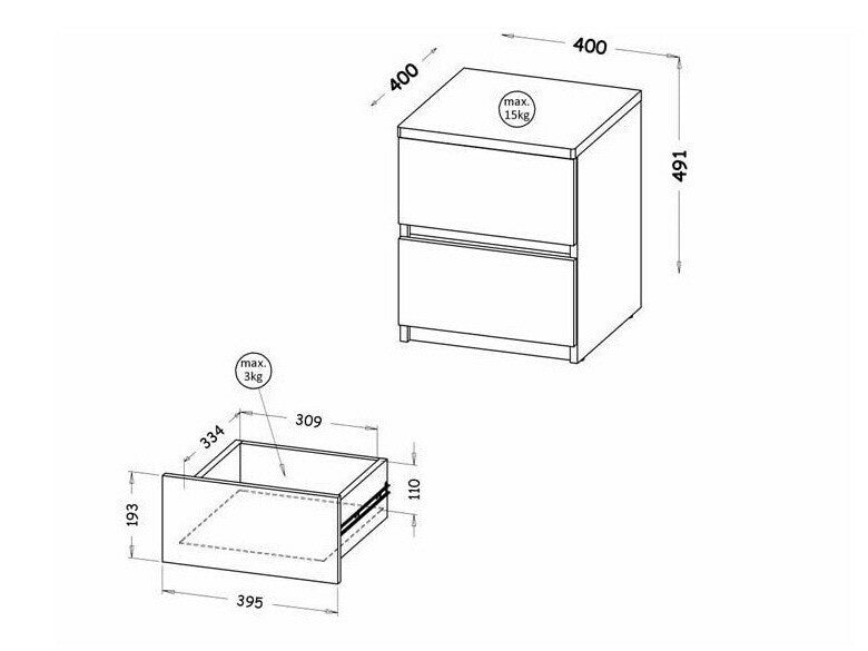Sengebord Ogden M109
