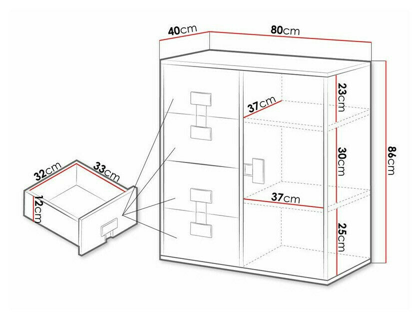 Chest of drawers Akron N103