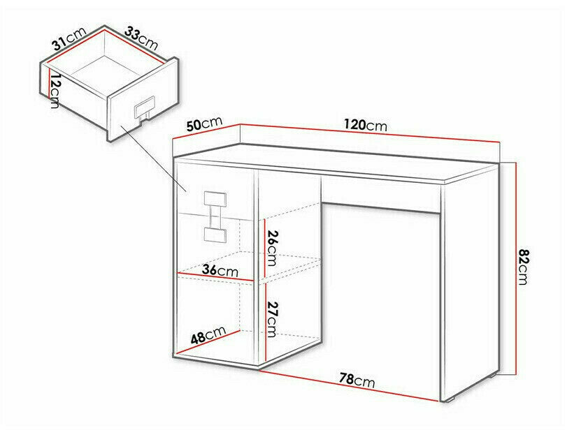 Skrivebord Florevi 100