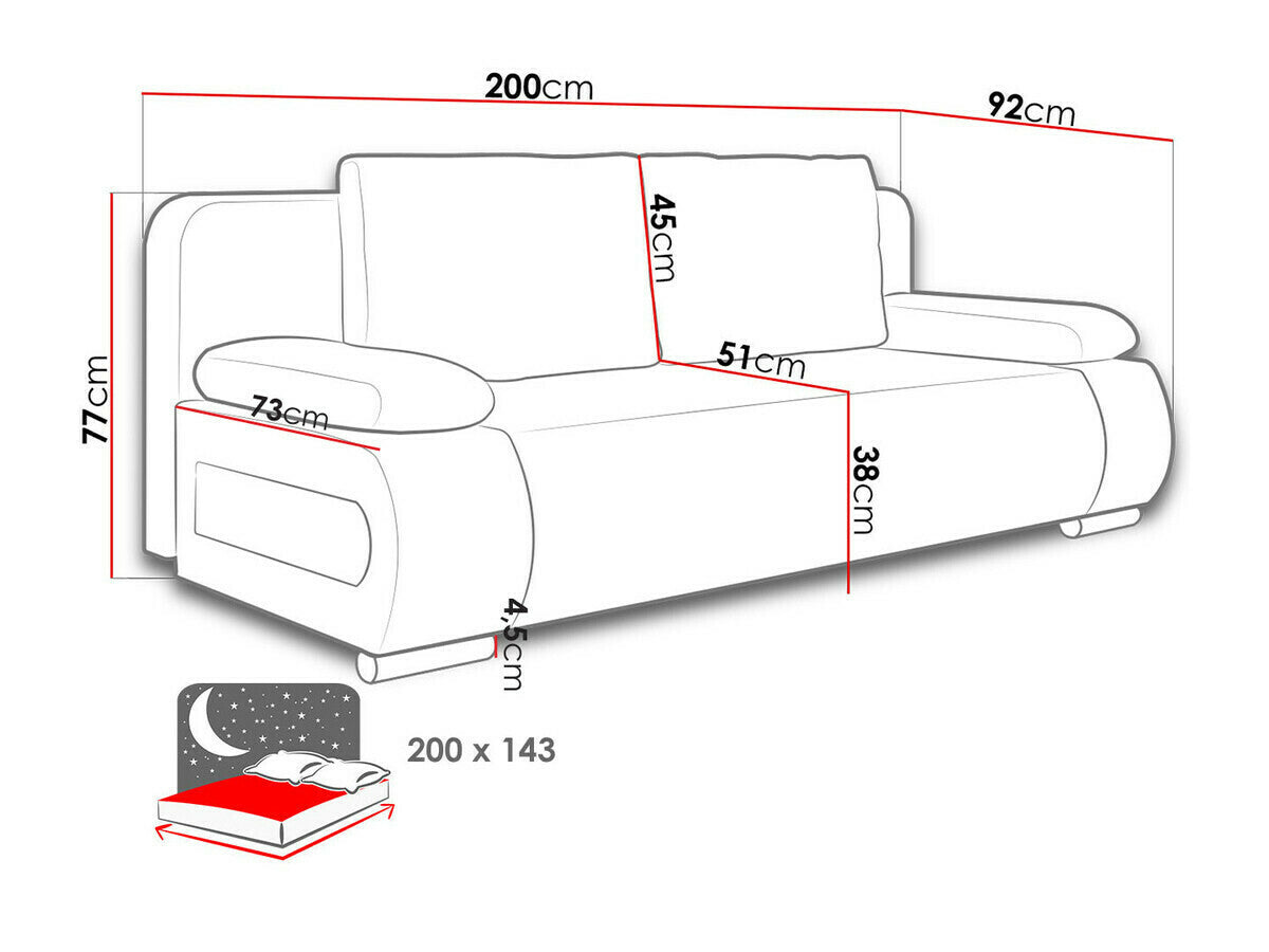 Sovesofa Comfivo 144