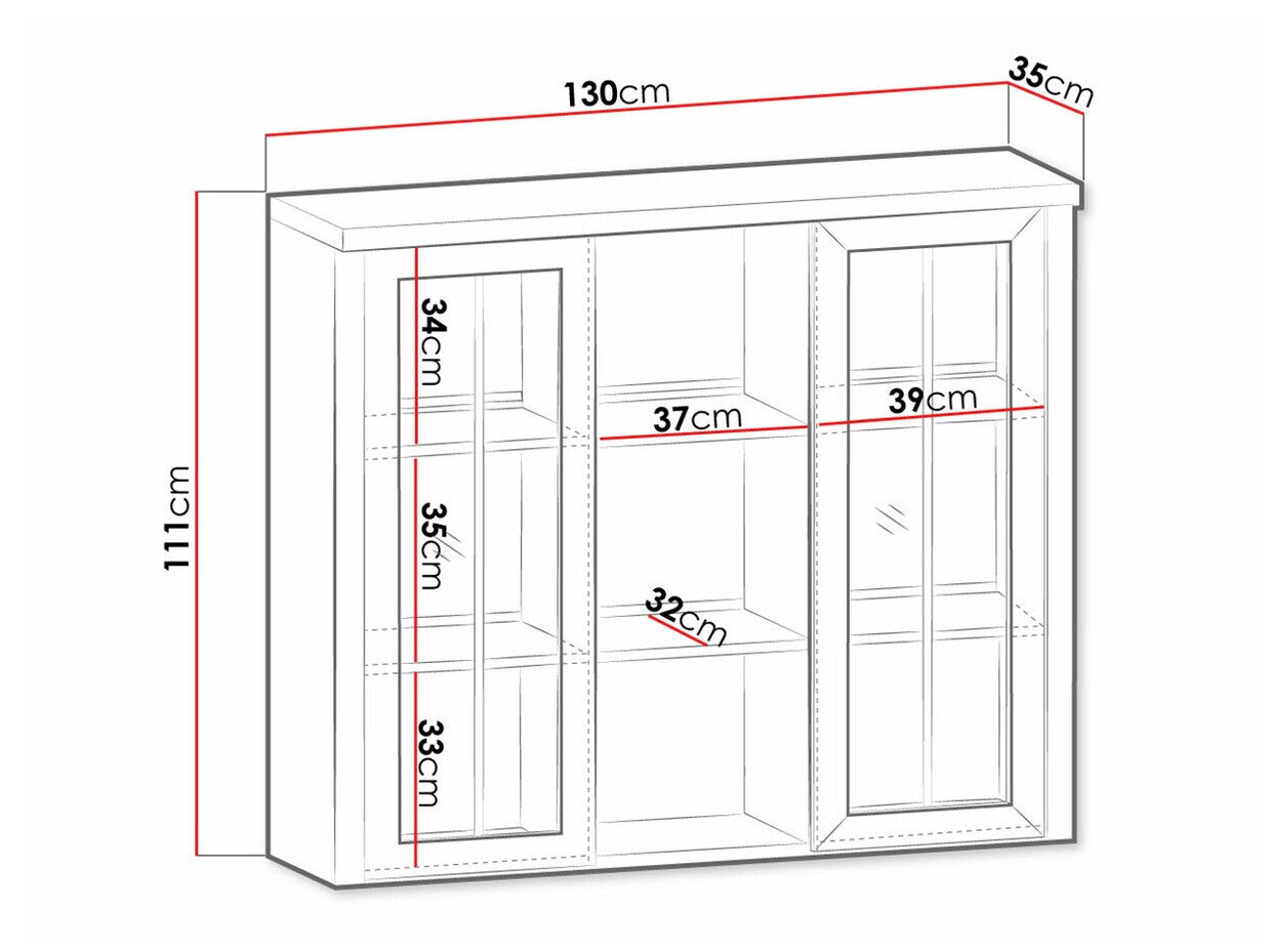 Display cabinet Parma A134