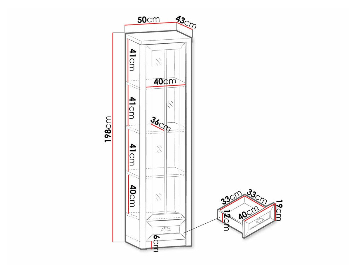 Display cabinet Parma A138