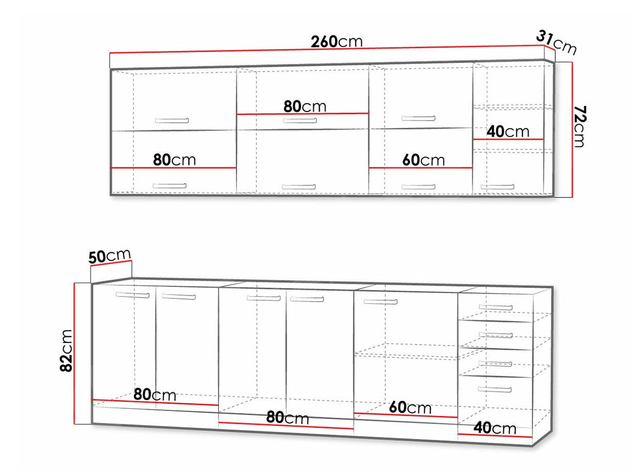 Modulopbygget køkkensæt Multi Grey 123