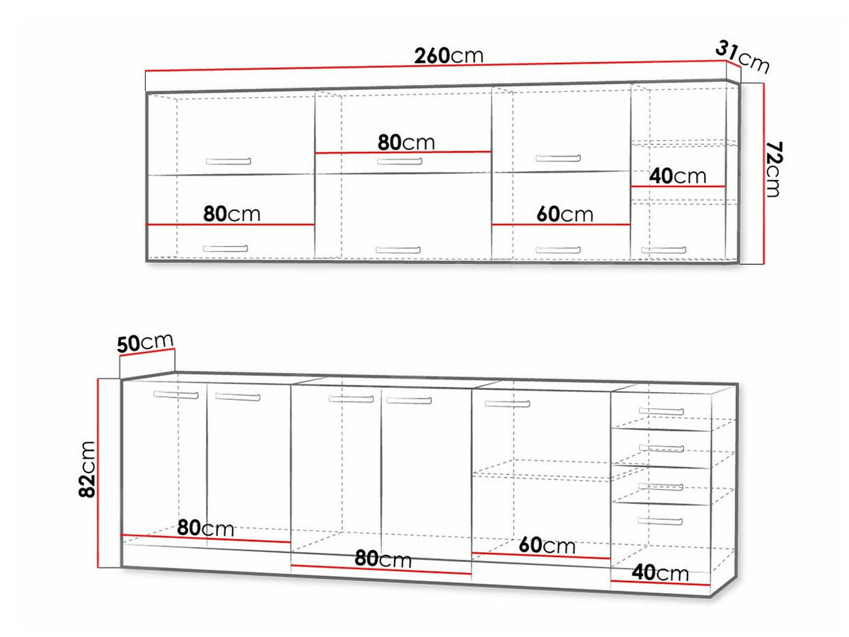 Modulopbygget køkkensæt Multi Grey 123