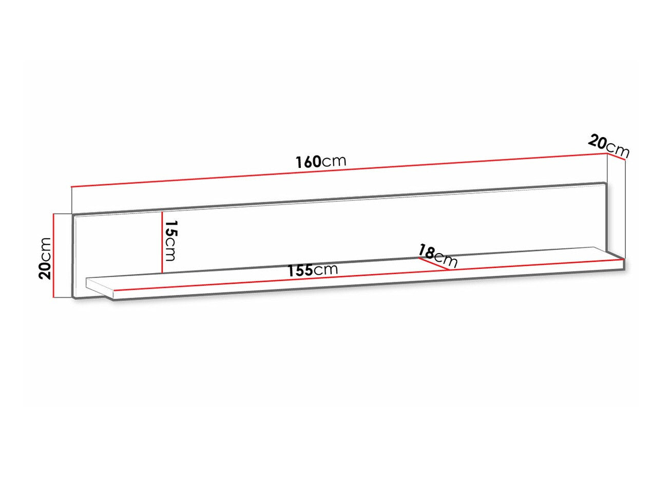 Wall shelf Parma A142