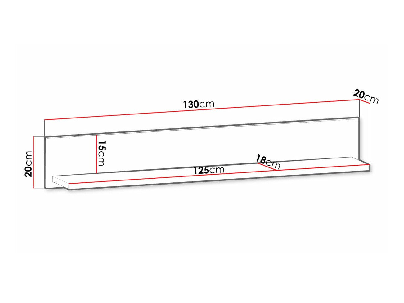 Wall shelf Parma A143