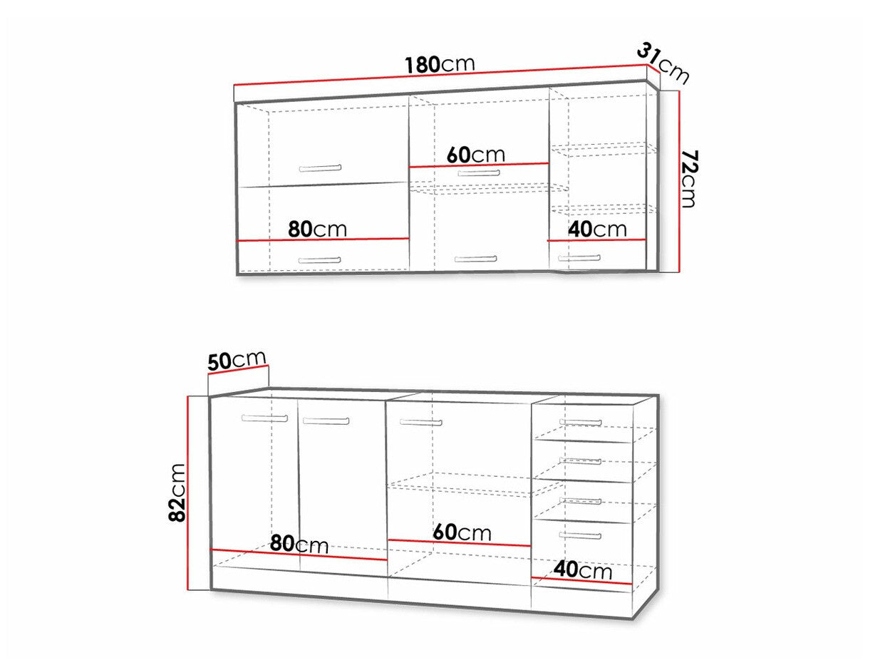 Modulopbygget køkkensæt Multi Cream 124