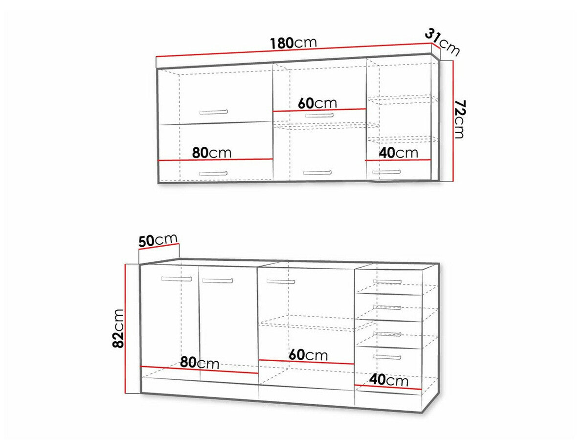 Modulopbygget køkkensæt Multi White 124