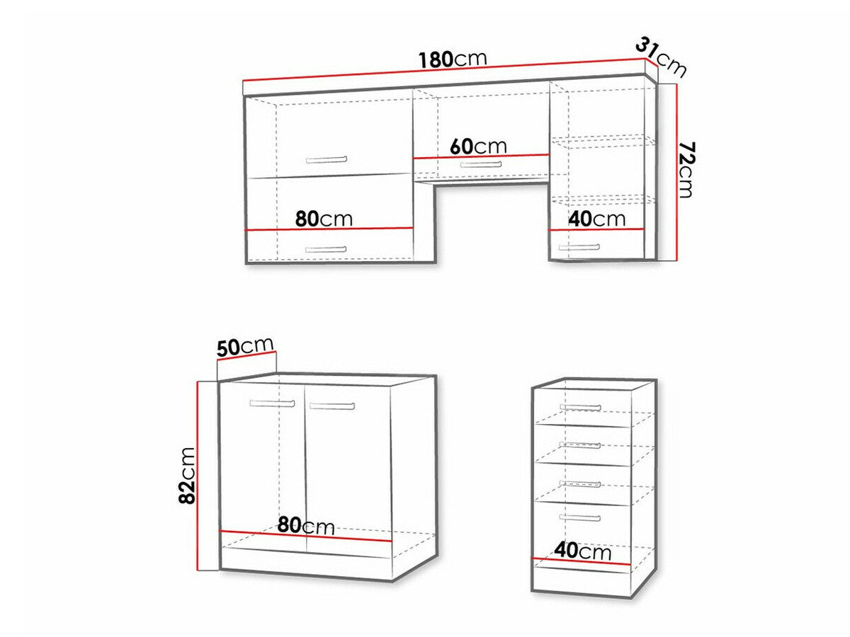 Modulopbygget køkkensæt Multi White 125