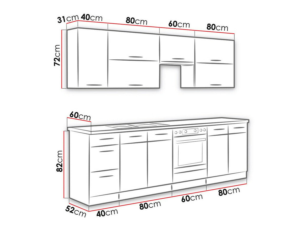 Modulopbygget køkkensæt Wood White 138