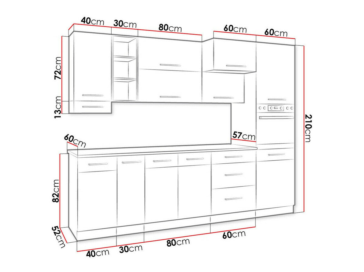 Modulopbygget køkkensæt Wood White 137