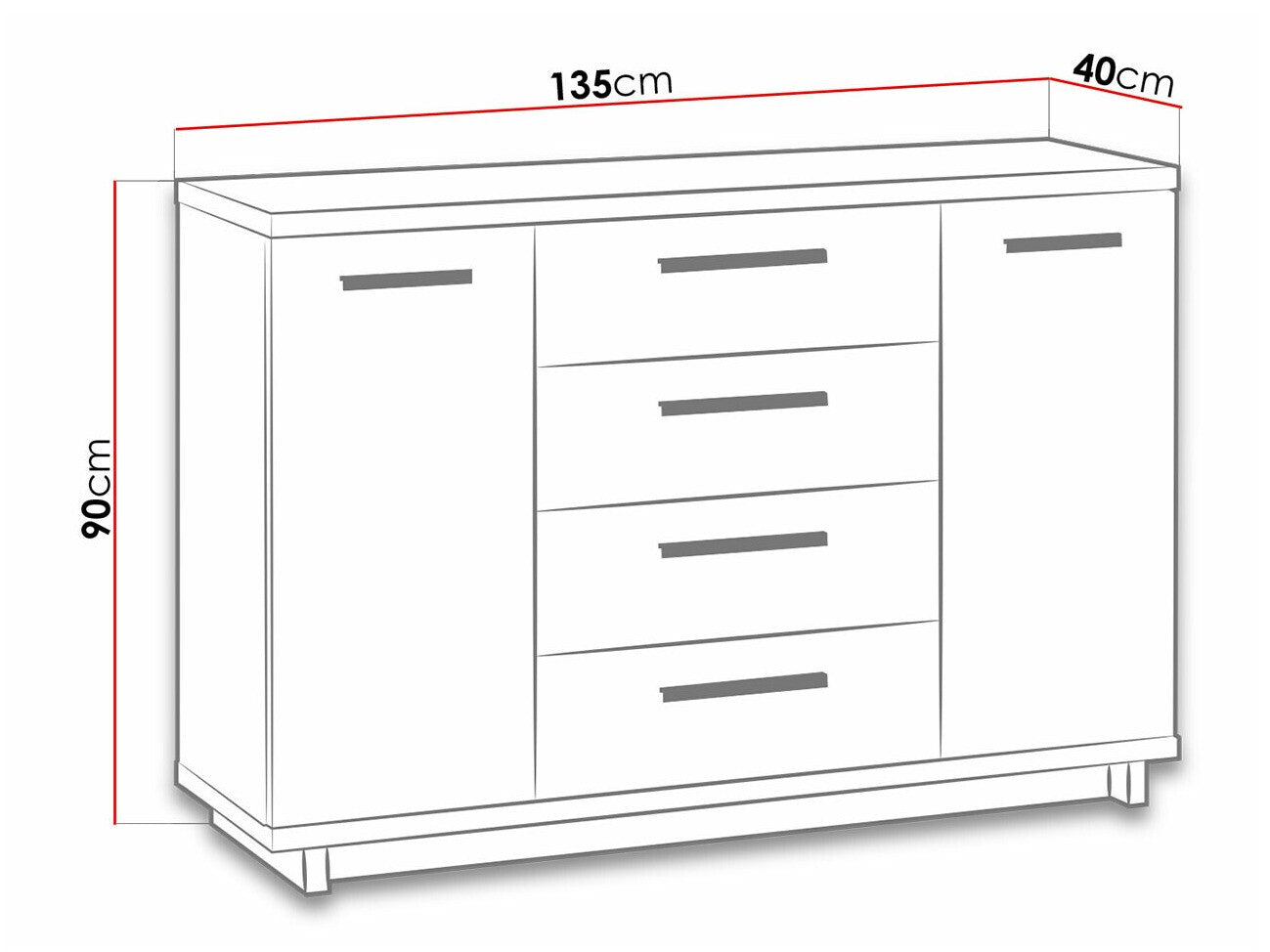 Chest of drawers Providence N100